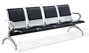 كرسي انتظار مريح بثلاثة مقاعد من الجلد الصناعي للعيادات الطبية الحديثة والمستشفيات وردهات المطارات - Product Image 2