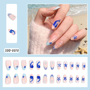 24 <span class=keywords><strong>Uñas</strong></span> Acrílicas Francesas Cuadradas <span class=keywords><strong>con</strong></span> Diseño de Lazo, Corazón, Flor, Diamantes de Imitación, <span class=keywords><strong>Uñas</strong></span> Postizas <span class=keywords><strong>con</strong></span> Punta de Estrella de Mar y Perla para Manicura - Product Image 3