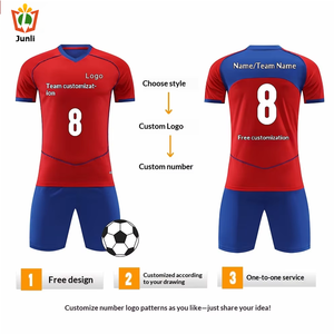 Set di Uniformi da Calcio Personalizzabili per Club/Squadre Nazionali, Maglia da Allenamento a Maniche Corte in Poliestere - Product Image 1