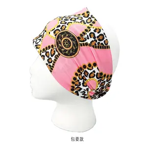 HZO-23090 повязка на голову в стиле бохо с цветочным принтом, винтажная эластичная Тюрбан, повязка на голову для женщин и девочек, мягкая хлопковая бандана