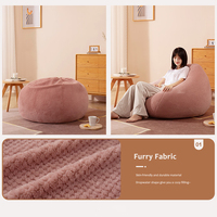 Il suffit de couvrir!!! Luckysac – housse de pouf en velours pour chaise, housse de salon moderne, rose, pouf doux