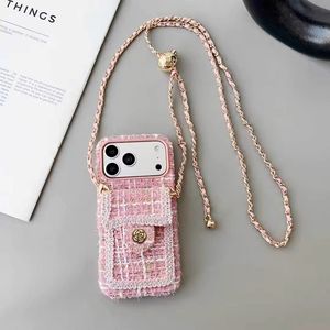 Nouvelle coque de protection européenne en laine de camélia avec sangle, compatible iPhone 17/16/15 Pro <span class=keywords><strong>Max</strong></span>, boule dorée réglable, clip, antichoc - Product Image 5