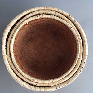 Panier en bambou tressé artisanal, ensemble de 3, organisateur de rangement naturel, ensemble décoratif, fabrication au Vietnam - Product Image 6