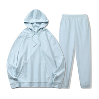 Aangepaste 100% Katoenen Heren Jogger Set Geborduurde Private Label Hoodies & Sweatshirts Heren Trainingspak Met Capuchon