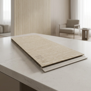 Panel de Pared Decorativo Interior para el Hogar, Moderno, Arquitectónico, de Listones Planos, Impermeable, Ignífugo, Antiestático, Insonorizante, con Acabado de Madera - Product Image 6