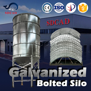 Máy tính toán thể tích silo xi măng loại bắt vít mạ kẽm nhúng nóng, lọc và van an toàn cho nhà máy trộn bê tông - Product Image 2