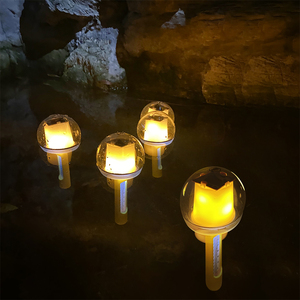 Cootway IP68 Impermeable Solar Iluminar Llama Antorcha Bajo el agua Flotante <span class=keywords><strong>Piscina</strong></span> Termómetro - Product Image 3