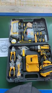 Nuovo Arrivo: Kit Combinato Trapano Avvitatore <span class=keywords><strong>Multifunzione</strong></span> Senza Fili, Set di Utensili per Casa e Lavorazione del Legno per Artigiani e Meccanici, Alimentato a Batteria, Certificato CE - Product Image 2