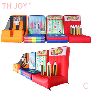 Envío Rápido por Aire a Domicilio, <span class=keywords><strong>Juegos</strong></span> Deportivos Inflables <span class=keywords><strong>Interactivos</strong></span> 4 en 1, Aro de Baloncesto, Fútbol, Dardos, Juego de Lanzamiento de Anillos - Product Image 2