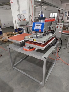 <strong>Clothes</strong> Flocking Machine Pneumatic Heat <strong>Press</strong> 40x60cm Garment Double Station Tshirt Embossing Machine Leather Pressing - Product Image 3