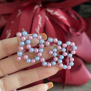 TopveskoJJナンバーピン1938ピンクブルーパールジャックジルブローチ女性用ジュエリーアクセサリー - Product Image 3