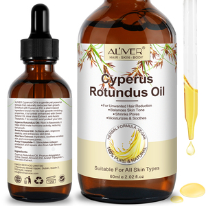 ALIVER Extracto de Aloe <span class=keywords><strong>Vera</strong></span> hidrata calma reduce los poros aceite removedor de pelo Cyperus Rotundus extracto aceite para depilación - Product Image 3