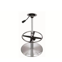 Pieds de table en acier inoxydable modernes à hauteur réglable avec plateau en verre, solides, installation facile, design unique en métal pour bars, hôpitaux et hôtels
