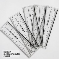Offre Spéciale : Lot de 5 règles de mesure flexibles de 10 cm à double graduation pour vérification de la taille des ongles à presser
