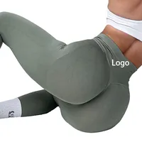Leggings de cintura alta para yoga, logotipo personalizado, roupas esportivas, yoga, academia, push up, sem costura