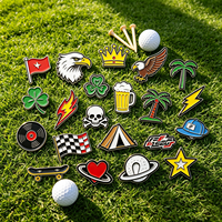 Marqueur de balle de golf imprimé pour les sports de plein air, logo imprimé, marqueur de balle de golf de qualité supérieure