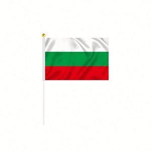 Customize 14x21cm Polyester Bulgaria Country Small Hand Waving <b>Flag</b> for Party Celebration - Product Image 5