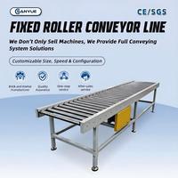 Convoyeur à rouleaux fixe robuste pour palettes, convoyeur à rouleaux manuel d'assemblage et de déchargement sur mesure, directement de l'usine