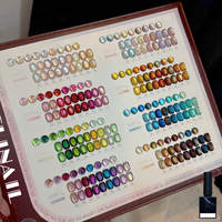 EliNail – Lot de 72 vernis gel magnétiques effet œil de chat, couleurs opales et diamants broyés, paillettes scintillantes pour salon de manucure