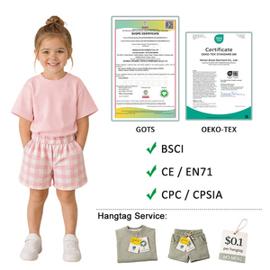 Shorts d'été pour bébé en coton biologique 100% certifié GOTS, à carreaux, <span class=keywords><strong>pantalon</strong></span> de plage pour enfants, de 6 <span class=keywords><strong>mois</strong></span> à 6 ans - Product Image 2
