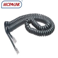 2 paires de câbles téléphoniques RJ9 Cat3 4P4C en cuivre à 4 fils