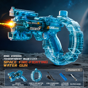 Pistola de <span class=keywords><strong>Agua</strong></span> Transparente con Luz Intermitente, Funciona con Pilas, Juguete Acuático de Plástico - Product Image 3