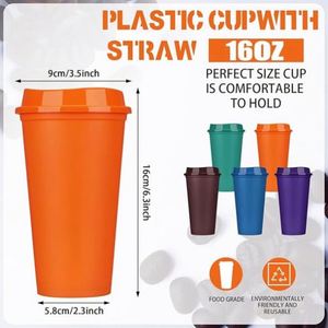 Taza de Café de Plástico de 355 ml, Nueva, Creativa, de Color Cambiante, Material PP, Directo de Fábrica, para Bebidas Promocionales - Product Image 4
