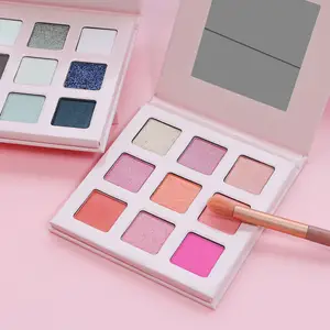 High Quality 9-Color Makeup Eyeshadow Palette Private Label DIY Matte Waterproof Pigments Customizable Own Brand OEM