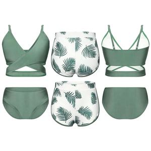 5-14 filles 3 pièces Bikini maillot de bain hauts avec bas et shorts ensembles maillots de bain pour leçons de natation vacances bain <span class=keywords><strong>Hawaii</strong></span> - Product Image 5