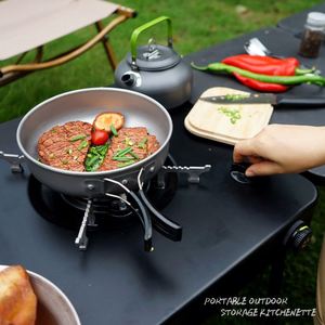 Table de camping pliante portable CLS Outdoor Mobile Kitchen avec cuisinière intégrée, équipement pour camping-car et voiture. - Product Image 2