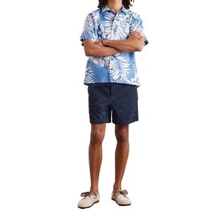 Pantalones Cortos Casuales de Verano con Logotipo Personalizado para Hombre, Pierna Recta, Algodón, Corduroy, Cintura Elástica con Cordón - Product Image 3