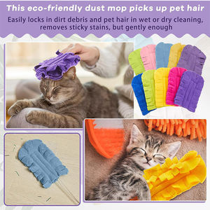 Têtes de balai anti-poussière réutilisables de qualité supérieure, remplaçables, en tissu non pelucheux, pour le nettoyage de la maison, de la voiture et des meubles - Product Image 4