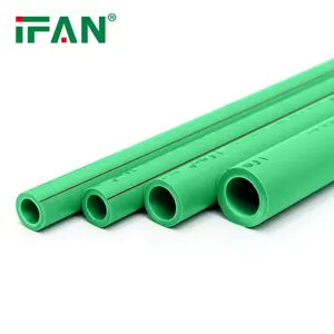 Ifan màu xanh lá cây màu PPR ống nước 20-160mm PPR ống nước nhựa tinh khiết PN16 PPR ống