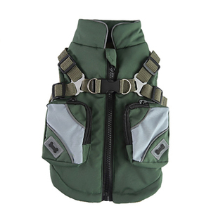 أزياء الكلب سترة مع جيوب عاكسة الأشرطة قابل للتعديل الملابس الدافئة الحيوانات الأليفة للكلاب الصغيرة أفضل بائع - Product Image 2