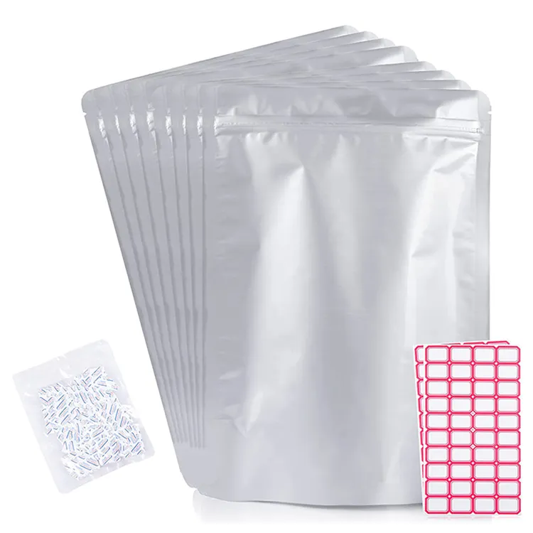 Custom Reusable Food Grade Moisture Proof Freezing Plastic Bag Aluminum Foil Coffeebag with Oxygen Absorber and Label