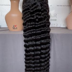 Perruque frontale en dentelle de cheveux humains HD 13x6, ondulations profondes, 30 pouces, en promotion, lisses, ondulées, bouclées effet mouillé - Product Image 4