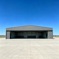 Hangar industriel préfabriqué en acier sans colonnes, moderne, pour avions et jets privés, avec une durabilité de 20 ans