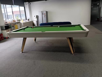 Vente directe d'usine de pieds de table de billard au design moderne de 7/8/9 pieds avec coussin en laine et construction en panneaux de fibres à densité moyenne (MDF)