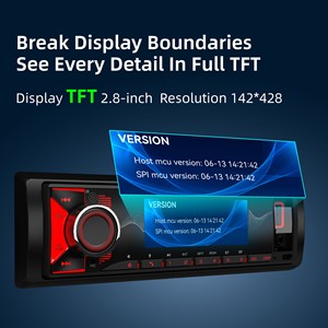 Autoradio 1DIN Reproductor MP3 <span class=keywords><strong>para</strong></span> Auto con Pantalla TFT y Asistente de Voz 5.0V RCA Preout BT 5.1 A2DP <span class=keywords><strong>FM</strong></span> AM RDS OEM ODM - Product Image 3