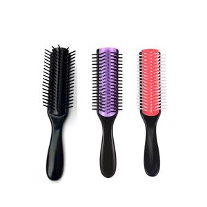 Peine de pelo de salón de Venta caliente cepillo de 5 filas con cerdas de nylon para cabello rizado al mejor precio - Product Image 1