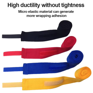 Bandes de poignet de boxe en coton respirant écologiques pour l'entraînement sportif professionnel, protection élastique - Product Image 5