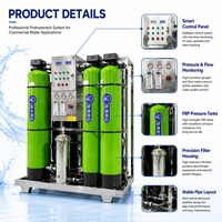 Système d'osmose inverse 500LPH pour le traitement de l'eau Machine automatique de purification de l'eau