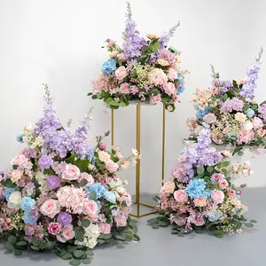 Pink Purple Centerpieces Flowers For Wedding Table Center Pieces Wedding Flower Ball Decoration