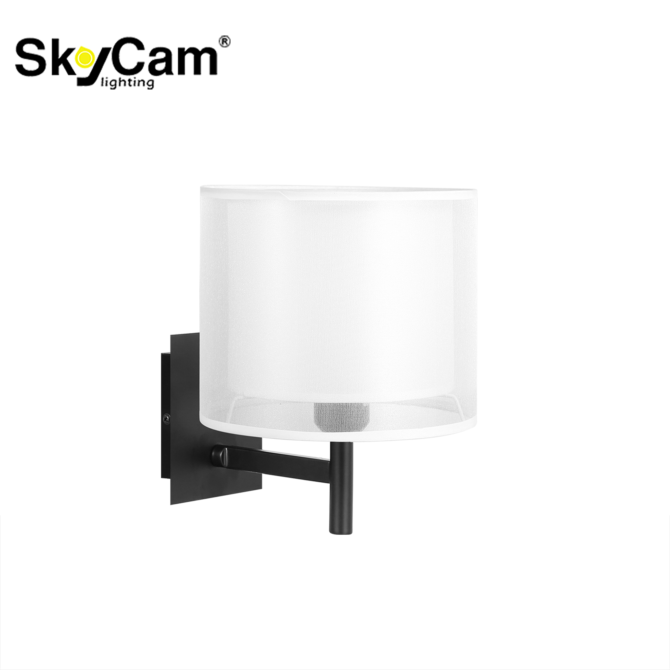 Creative Simple Wall Light E27 Black Iron Bracket Livingroom Bedroom Home Lighting Wall Lamp · image 1