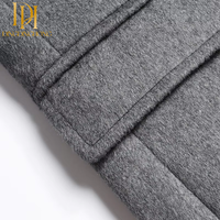 Manteau mi-long homme sur mesure, coupe ajustée, printemps/automne, style costume à double boutonnage, col classique, directement de l'usine, pour l'export.