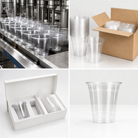 89mm 14oz Doorzichtige PLA Wegwerp Koffiebeker Dikke Plastic Melkthee Koffie Fruitthee Beker