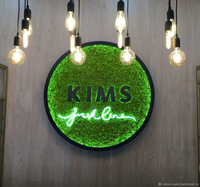 Logo personnalisé de mousse mélangée, mur de mousse de marque, décor naturel de panneau de mur de bureau, lettres de mousse personnalisées signe d'affaires