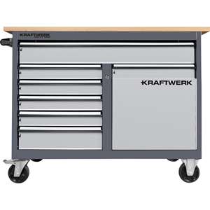Kraftwerk établi à roulettes avec 5 tiroirs, porte et 1 grand tiroir - Product Image 2