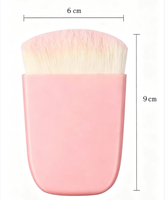 Pinceau correcteur plat spécial grand format en poils synthétiques ovales, marque privée, rose, pour fond de teint et visage, outil de beauté