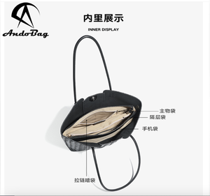 Sac fourre-tout en cuir de vachette tressé Andong pour femmes, idéal pour les sorties, le quotidien, le travail, sac bandoulière, sac à main - Product Image 6